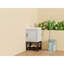 Armoire de salle de bain autoportante de 20 pouces avec lavabo en céramique blanche, robinet en aluminium texturé, 1 porte et tablettes creuses, meuble-lavabo avec cadre de rangement oxydé et tablette ouverte en fer,-258501147
