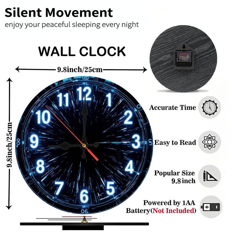 Horloge numérique Face Time Warp
