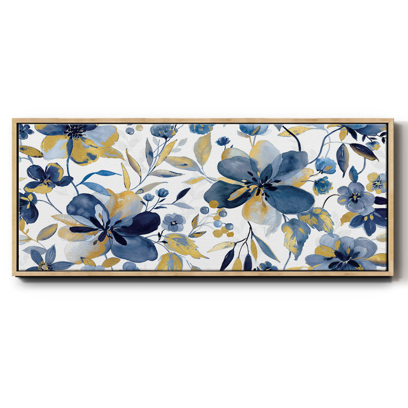 Toile encadrée «Golden Indigo», H 24 po x l 60 po