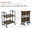 2-Tier Foldable Rolling Cart with Storage Shelves for Kitchen