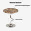 Table de bout moderne en acier inoxydable