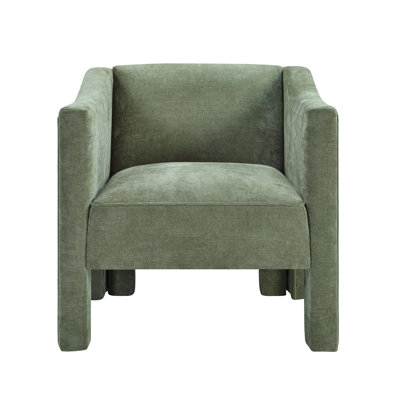 29.9" Wide Upholstered Barrel Chair Accent Armchair