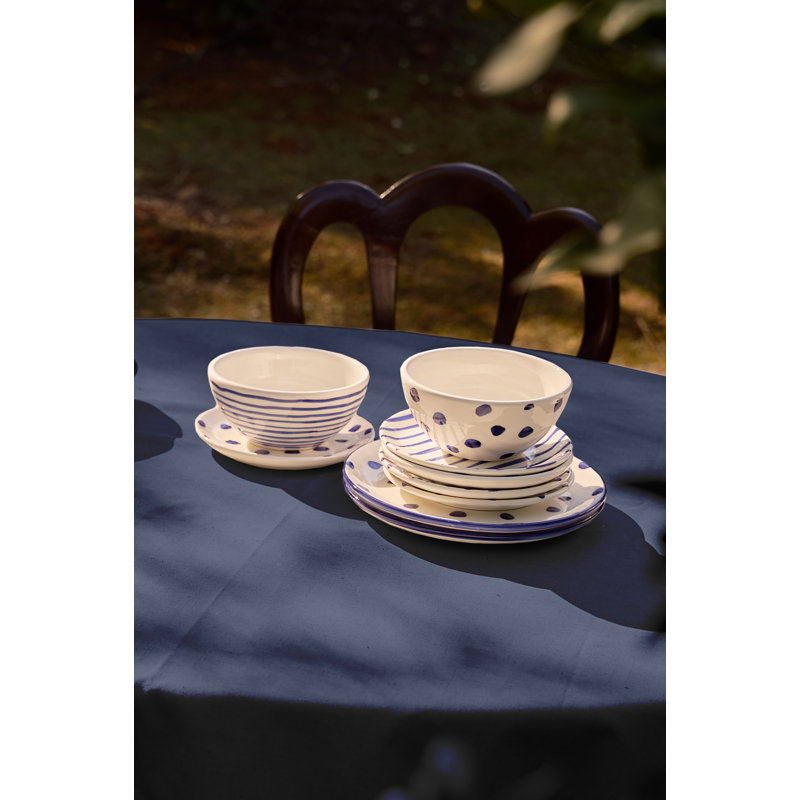 140X250 Tablecloth In Prewashed Linen And Cotton, Terracotta Color., 140cm W x 250cm L, Blue