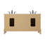 Meuble-lavabo double 66 po beige antique-1108507122