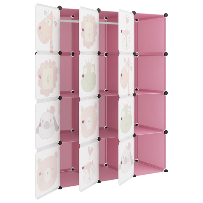 Harbeson 12 Pair Shoe Storage Box, Pink