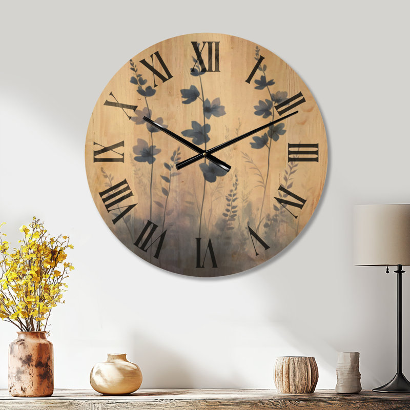 Solid Wood Analogue Wall Clock, Medium