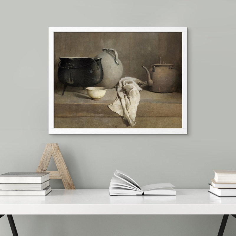 "Nature morte campagne" sur papier, H 11 po x l 14 po, Blanc