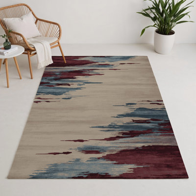 Watercolor Gray Indoor and Outdoor Area Rug