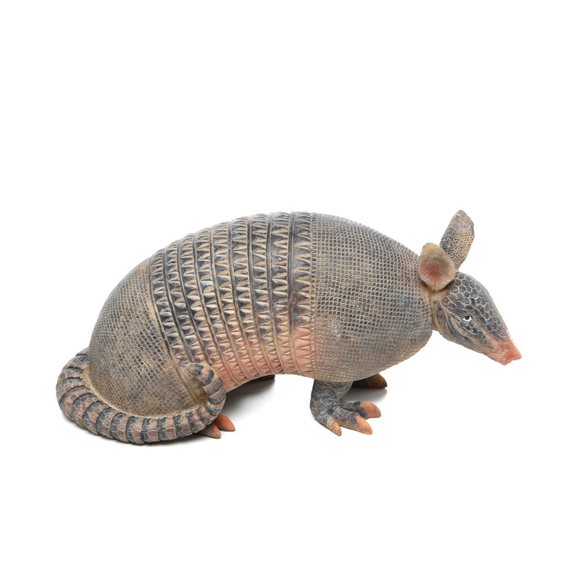 Hand-Painted Resin Armadillo Garden Statue