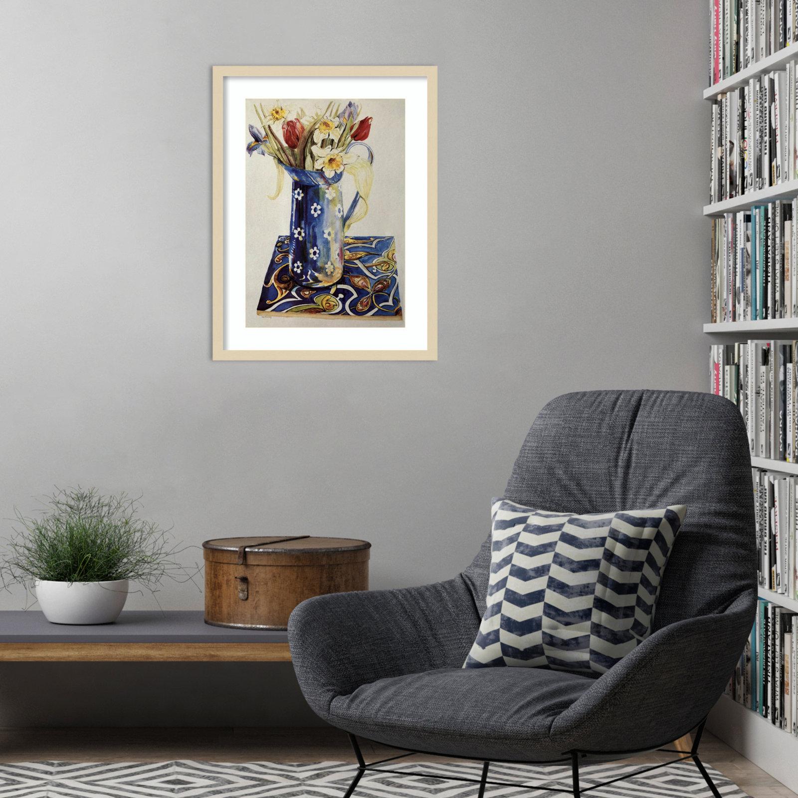 Tulips by Thewsey Joan, Brown, 25" H x 19" W