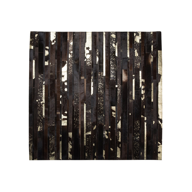 Patchwork Leather Area Rug, Square 200cm