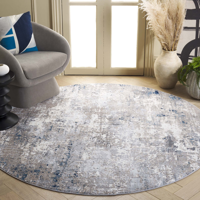 Vogue Performance Abstract Rug, Round 6'7"
