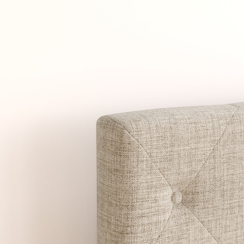 Tête de lit en tissu capitonné Terisa, Très grand, Gris
