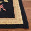 Tapis floral en laine crocheté à la main noir Kinchen-21274817