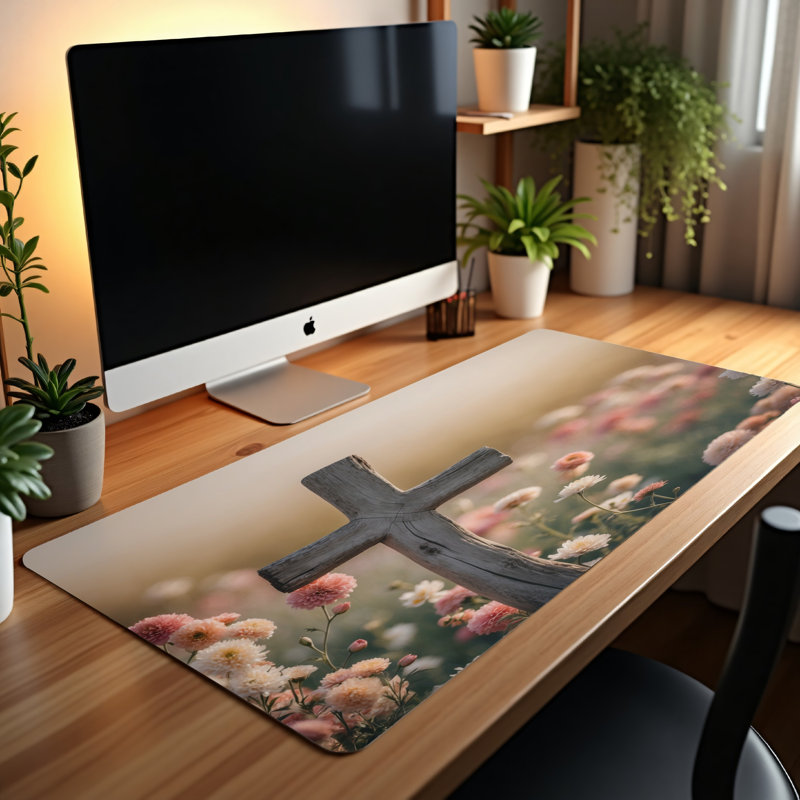Polyester Desk Pad, 14.4x12.1