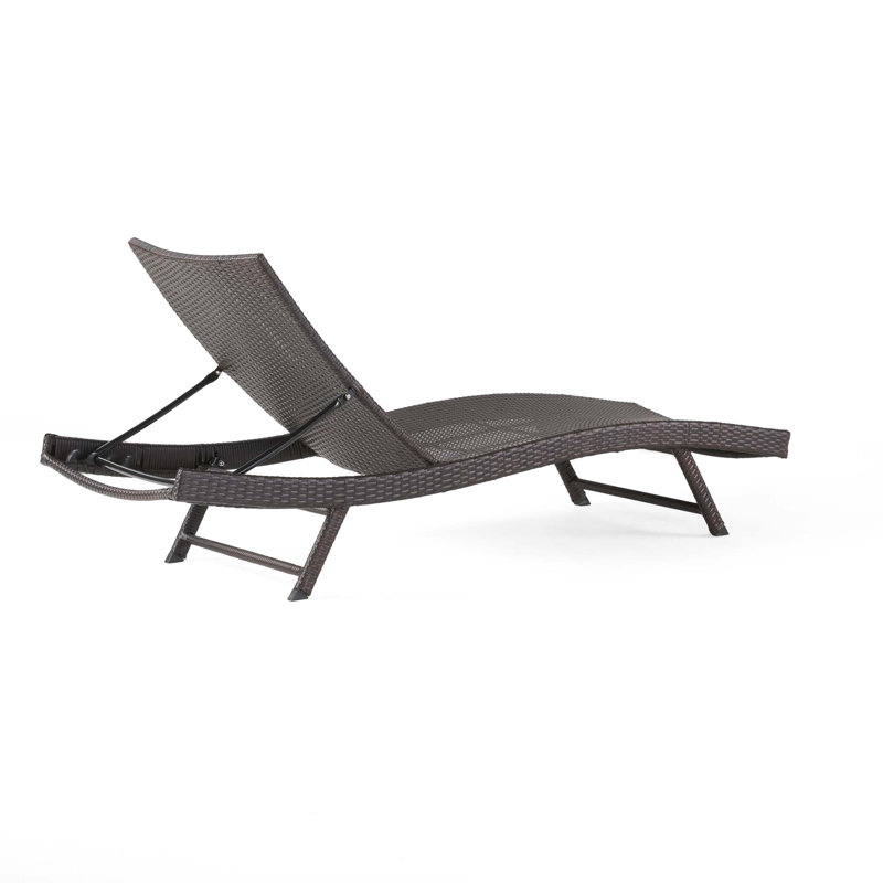 Chaise longue en osier Kauai Pe, Brun