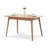 Janeidy Extendable Oak Rectangular Solid Wood Top with Solid Wood Base Dining Table