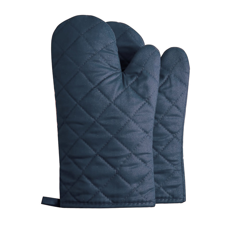 Ensemble de gants de cuisine en polyester Home Mart Goods, Bleu marine