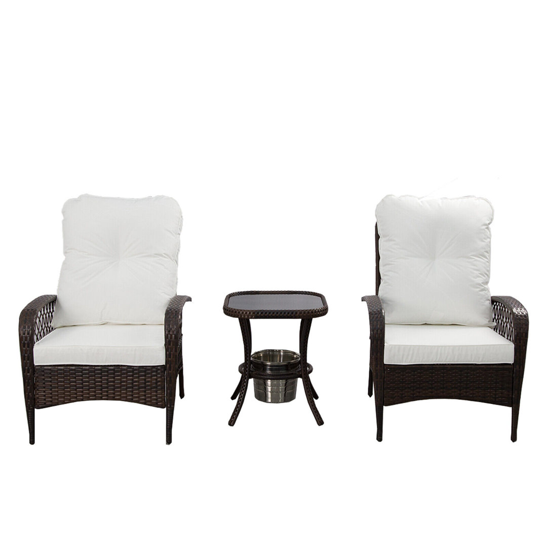 Square 3 - Piece 2 - Person 51Cm L Outdoor Bistro Set