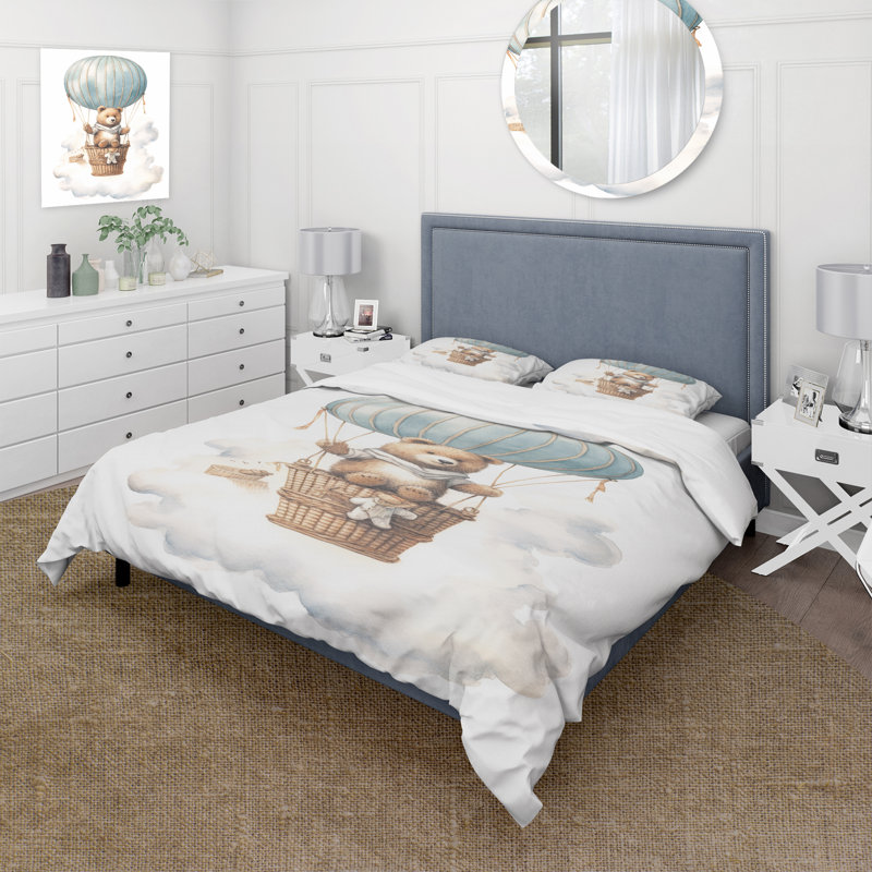 Ensemble de housse de couette Nursery Bear Cub Kids Dreams I - Animaux - Microfibre de polyester