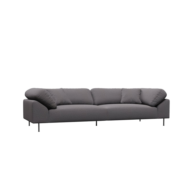 Collar 3-Seater, Gray, Cotton Blend