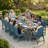 11-Piece Dining set for outdoor swimming pool, garden and lawn.-539130957