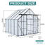 Base surélevée en polycarbonate à double porte de 8 pi x 8 pi et serres en aluminium robuste-115824197
