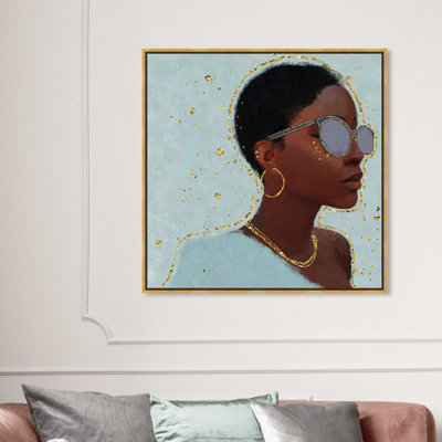 " Fashion And Glam Blue Tones Sunglasses "