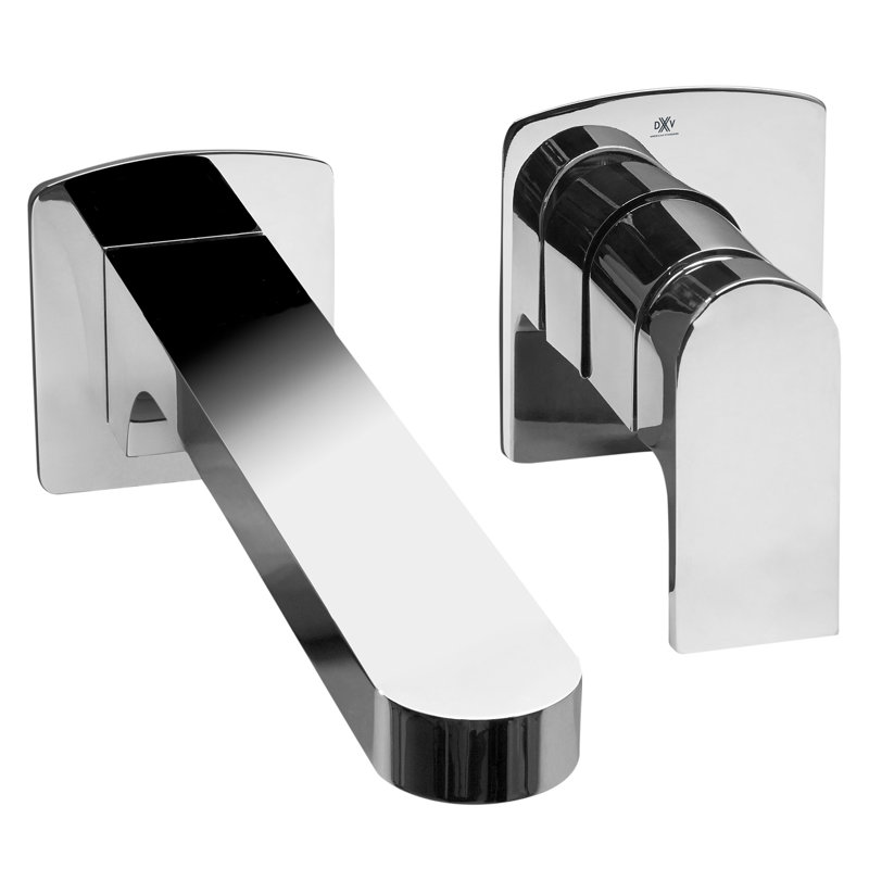 Equility Wall Mounted Bathroom Faucet, Polished Chrome