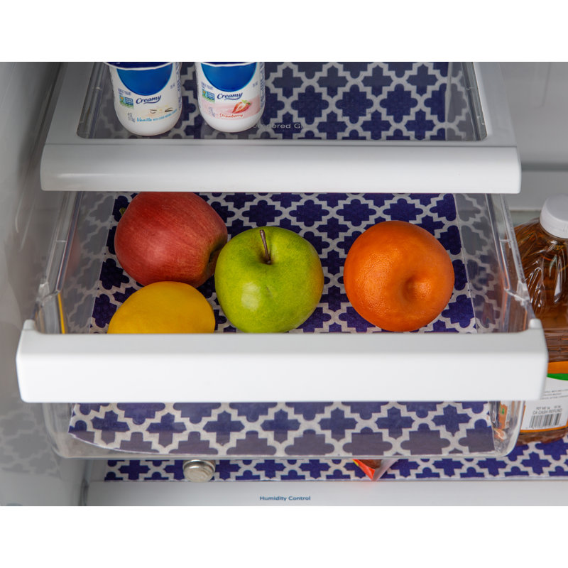 Winston Porter Universal Refrigerator Liner, Navy Blue