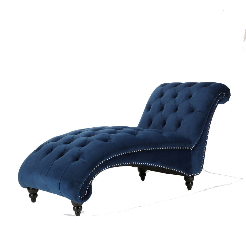 Chaise longue capitonnée sans accoudoirs