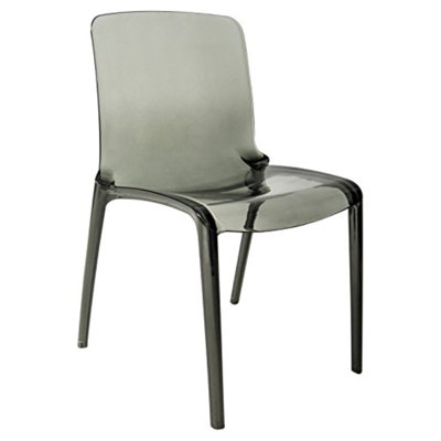 Chaises de salle à manger Lade Modern Lucite - Chaises empilables en acrylique transparent entièrement assemblées pour la cuisine ou la salle à manger