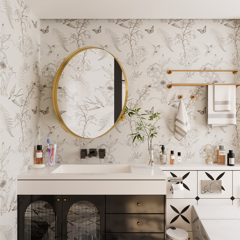 31.5 Inch Surface Mount Round Metal Framed Medicine Cabinet With Mirror And Adjustable Shelves Black Wall Mirror With Storage For Bathroom