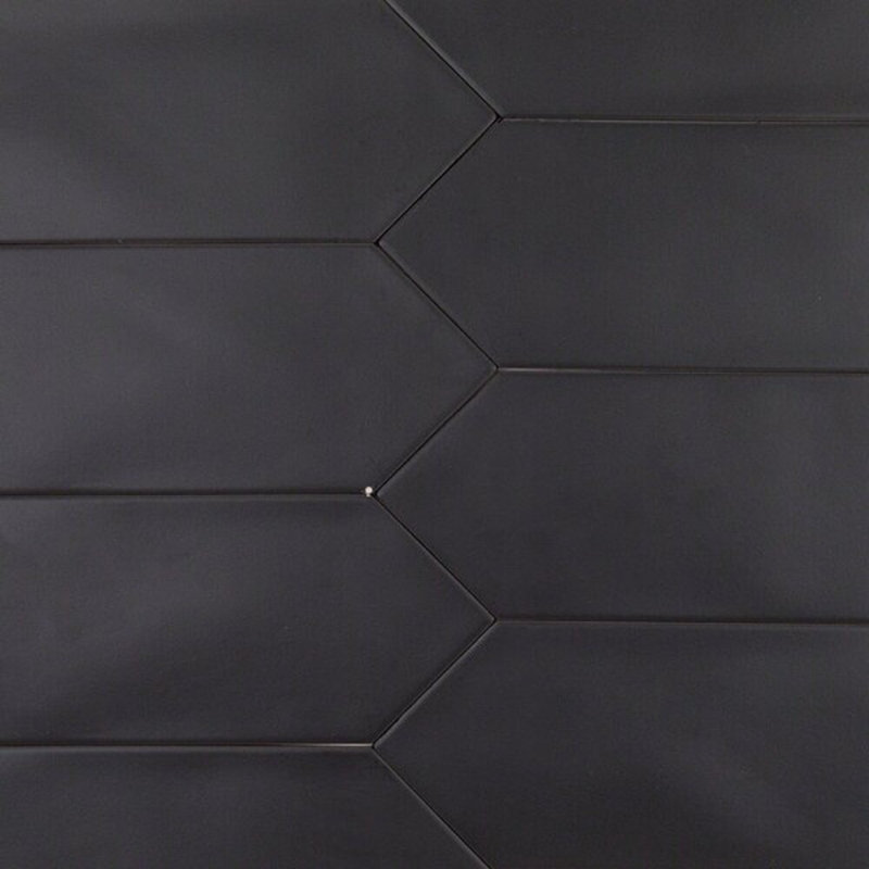 Aliante 4x12 Picket Matte Concrete Look Porcelain Tile, Black