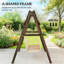Support de balançoire de porche en bois de sapin carbonisé, capacité de 300 kg, cadre en A de 200 cm de large pour balançoire extérieure deux places
