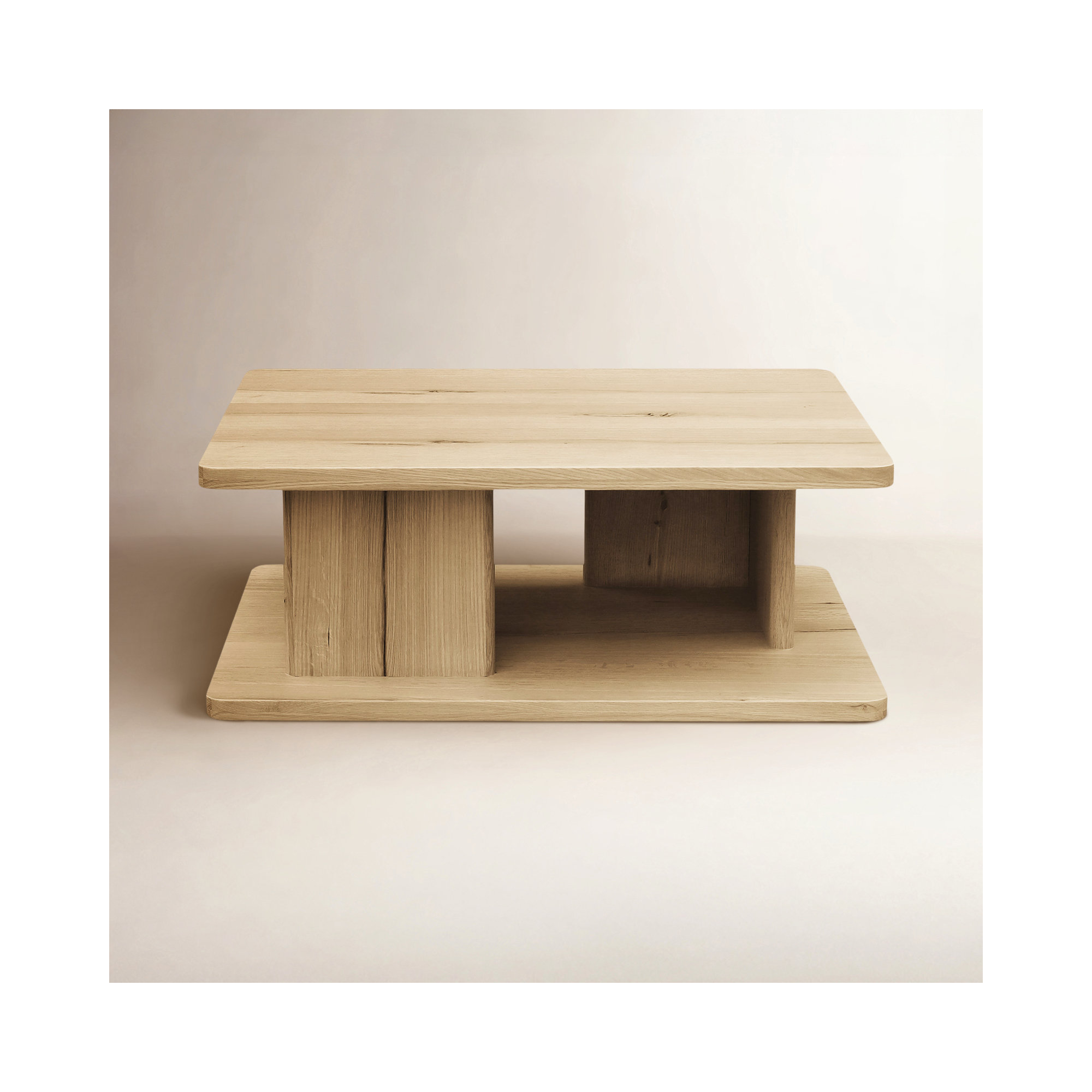 Andre Small Coffee Table Dark Brown, 16" H x 40" L x 30" W, Rustic Oak