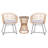Dorado Indoor/Outdoor Boho Rattan Rope Bistro Set with Side Table and Cushions-71005285
