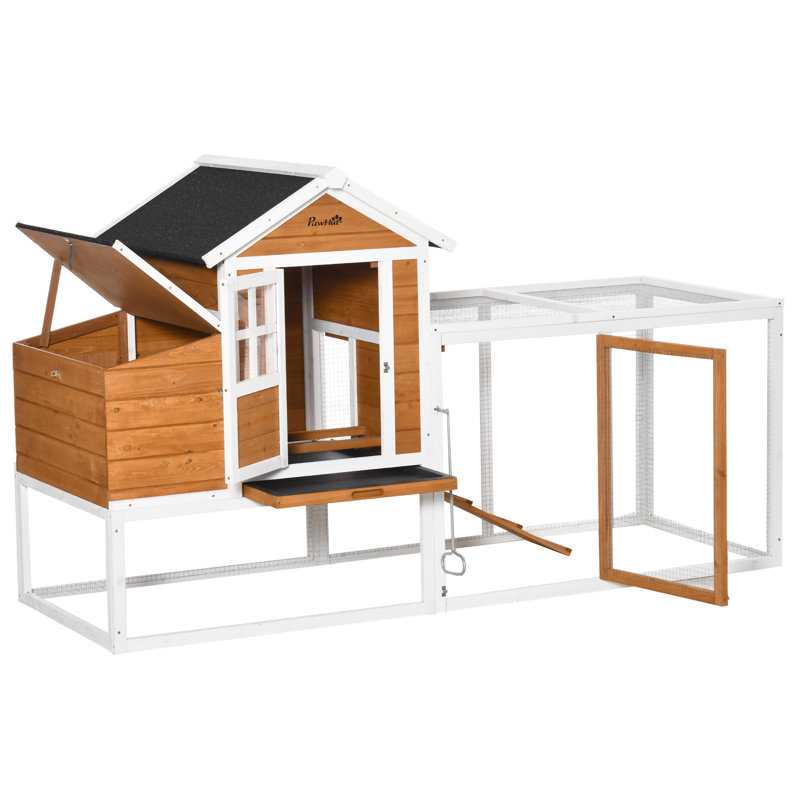 Grand poulailler imperméable pour 2 à 4 poulets, orange