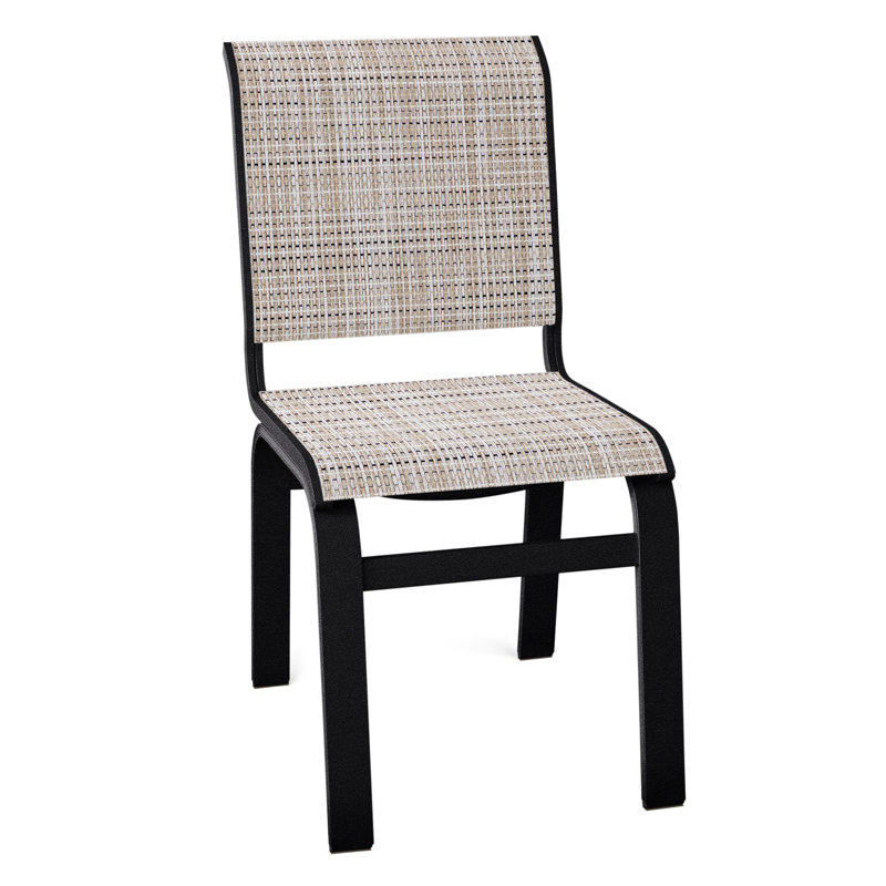 Chaise d'appoint de salle à manger Hiraku, Noir texturé, Ella