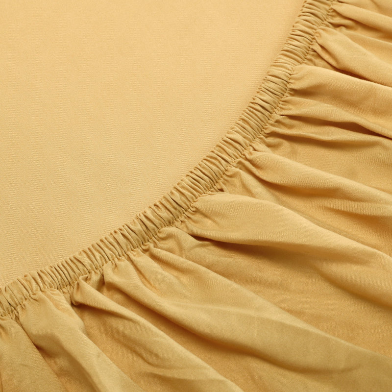 Ginger Yellow Microfiber Queen Kids Bed Sheet Set