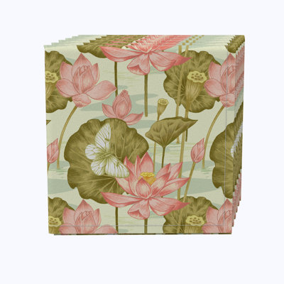 Cotton Floral Square Napkin