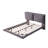 Upholstered Platform Bed with Sensor Light and 2 Large Backrests, Stylish Platform Bed with 2 sets of USB Port and Socket on each rear Bed Leg-1627273297-1627273296