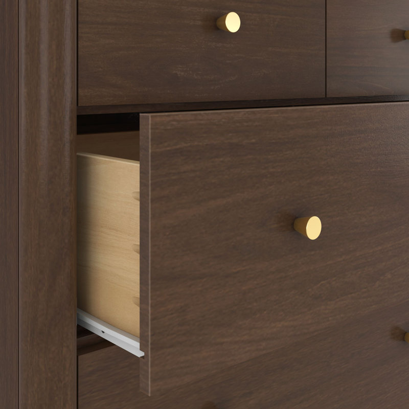 Commode 4 tiroirs Sutton, noyer, Noyer