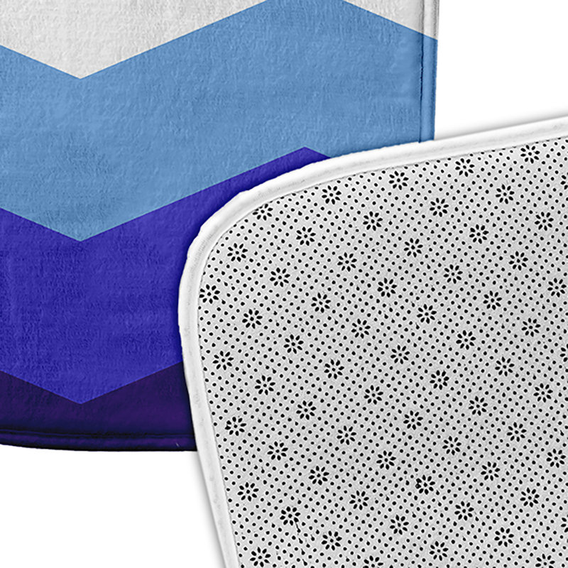 Tapis de bain Samoni, Vert et bleu