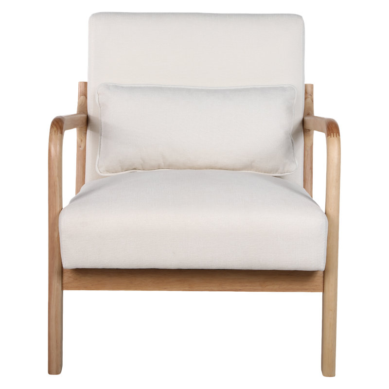 Fauteuil Mid-Century moderne, Beige, Brun
