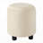 Velvet Upholstered Grounded Bed With Bedside Desk And Little Round Stool-193783389-193783391