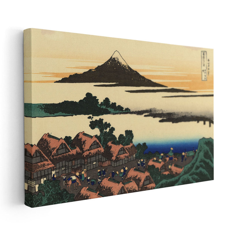 «Dawn at Isawa in the Kai Province», reproduction d'art sur toile, H 32 po x l 48 po