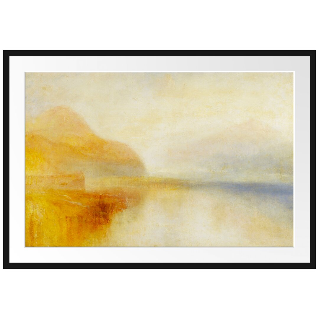 William Turner - Inverary Pier Loch Fyne Morning  - Im Bilderrahmen Mit Galerie-Passepartout