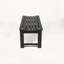 Banc Adirondack en PEHD sans dossier avec texture bois, noir-1450453074