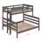 Wood Twin XL Over Queen Bunk Bed With Ladder
